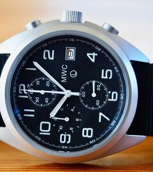 MWC NATO Pattern Stainless Steel Hybrid Military Pilots Chronograph with Sapphire Crystal