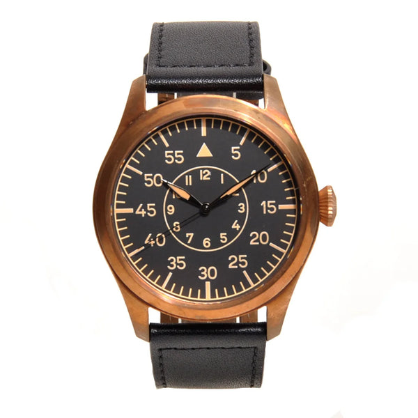 MWC Classic 46mm Limited Edition Bronze XL Luftwaffe Pattern Military Aviators Watch with Sapphire Crystal (Retro Dial Version) Ex Display Watch from the German IWA Fair Reduced
