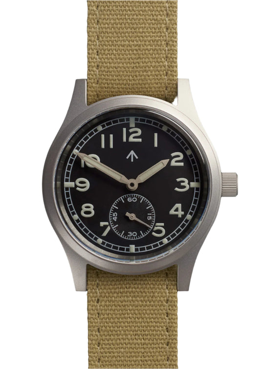 MWC 1940s/1950s "Dirty Dozen" Pattern General Service Watch with a 31 Jewel Swiss Sellita SW260 Automatic Movement and a Domed Vintage Box Sapphire Crystal