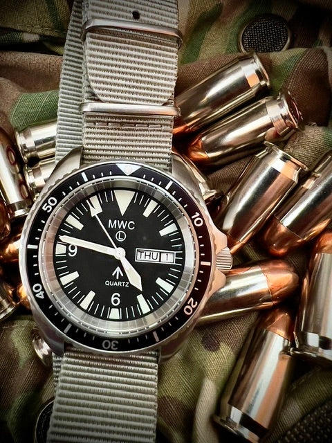 MWC 1999-2001 Pattern Quartz Day/Date Military Divers Watch with Stainless Steel Case and Sapphire Crystal - Ex Photographic Sample