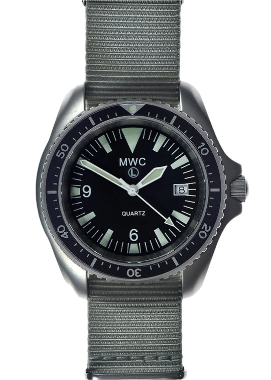 Current NATO Pattern Quartz Military Divers Watch with Ceramic Bezel Insert, Sapphire Crystal and 10 Year Battery Life - NATO STOCK NUMBER NSN 6645-99-157-3496
