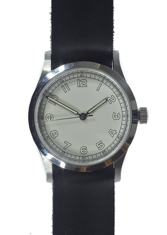 Elvia 1950s Pattern 25 Jewel Automatic Watch with Retro Luminous Paint, Sapphire Crystal and Calf Leather Strap - Ex Display Sample from Basel World Show