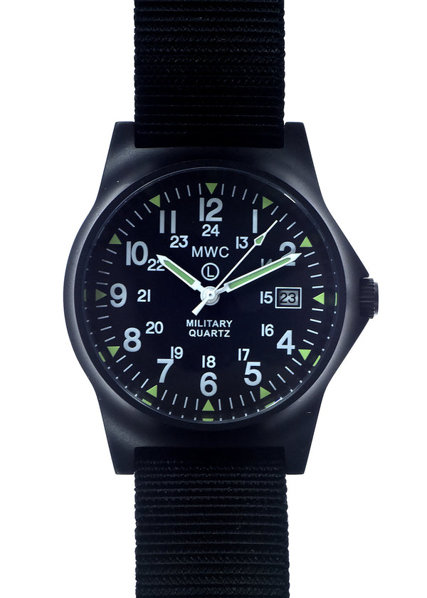 MWC G10LM 12/24 Cover Non Reflective Black PVD Military Watch