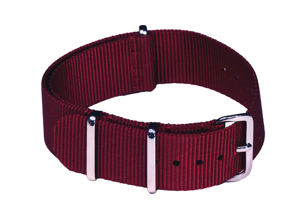 18mm Dark Red NATO Military Watch Strap