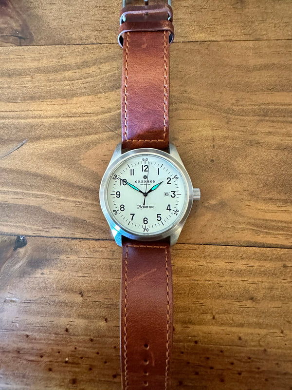 Grenson 24 Jewel Automatic Pilots Watch with 100m Water Resistant on Calf Leather Strap - Part Exchange Watch in Mint Condition