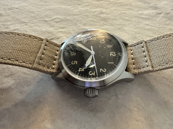 A-11 1940s WWII Pattern Military Watch (Automatic) Brushed Steel Finish with 100m Water Resistance