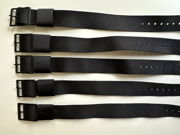 Clearance Bundle of 5 x 18mm US Pattern NATO Military Watch Straps as Pictured Greatly Reduced