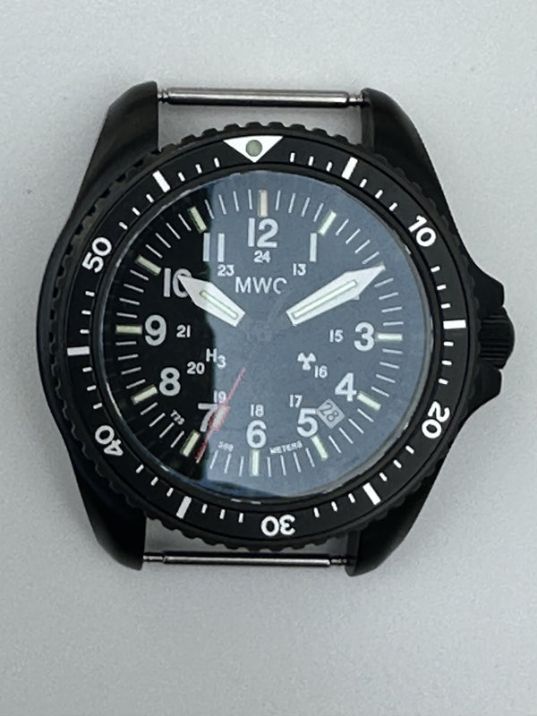 MWC Automatic Black PVD Military Divers Watch  - Tritium / GTLS Illumination, Sapphire Crystal and 60 Hour Power Reserve - Runs Erratically Hence Needs Attention