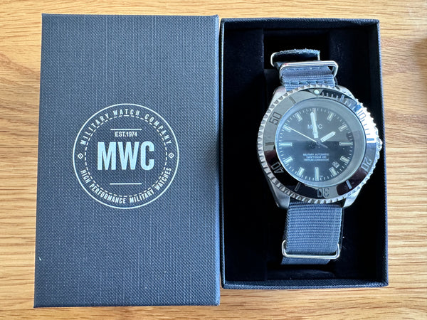 2013 MWC 21 Jewel 300m Automatic Military Divers Watch on NATO Strap (Tritium GTLS and Ceramic Bezel) - Running