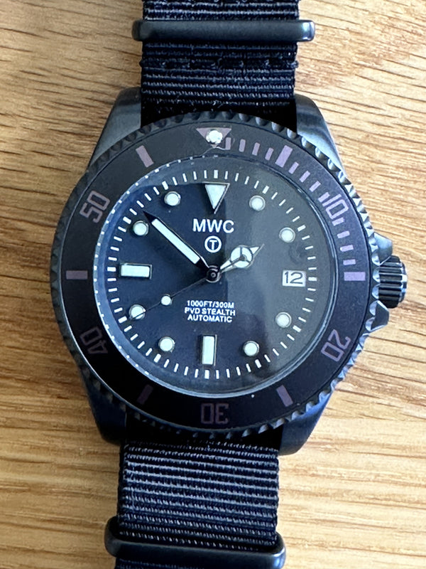 MWC Non Reflective PVD 300m Automatic Military Divers Watch (2014 Model) - Running and Looks Brand New