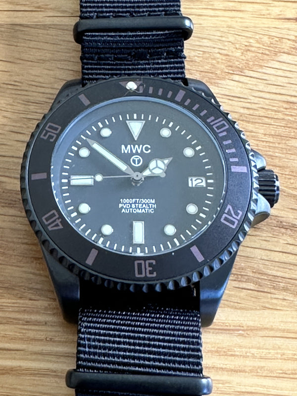 MWC Non Reflective PVD 300m Automatic Military Divers Watch (2014 Model) - Running and Looks Brand New