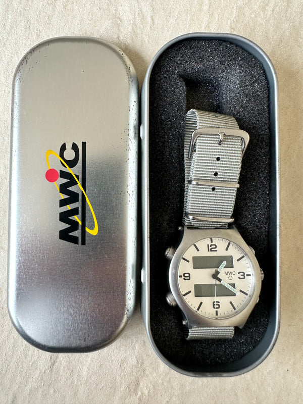 2012 MWC G10 EVO Dual Time Military Chronograph (white dial) - Not Running but Probably Just Needs Battery Replacement