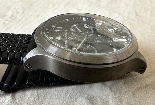 2012 MWC MIL-TEC MKIII Gunmetal Stainless Steel Military Pilots Chronograph (Needs Attention)