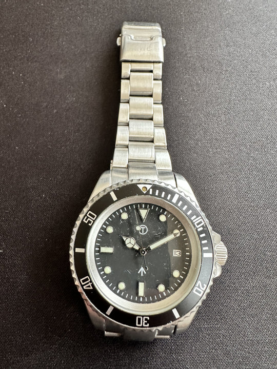 MWC 24 Jewel 300m Automatic Military Divers Watch on a Matching Bracelet - Running