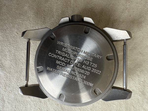 MWC P656 2023 Model Titanium Tactical Series Watch with GTLS Tritium and Ten Year Battery Life (Date Version) - Not Running But Could Just be A Battery Issue