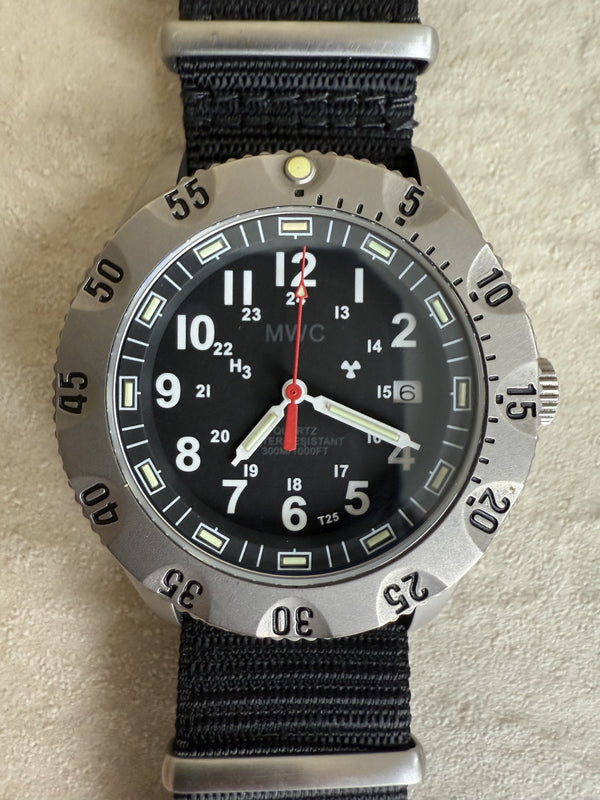 MWC P656 2023 Model Titanium Tactical Series Watch with GTLS Tritium and Ten Year Battery Life (Date Version) - Not Running But Could Just be A Battery Issue