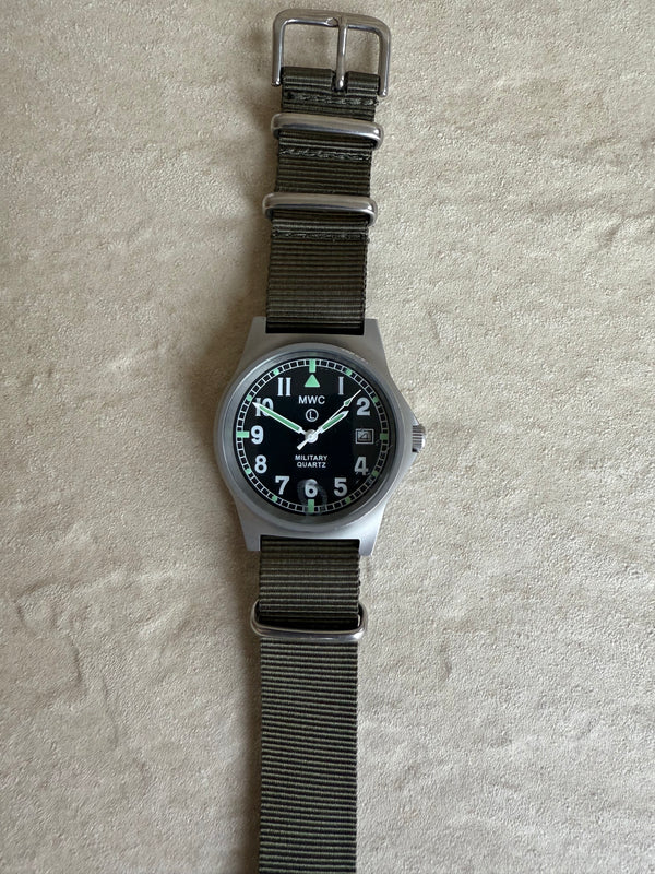 MWC G10 LM Stainless Steel Military Watch on New NATO Strap - No Fault Apparent and Running