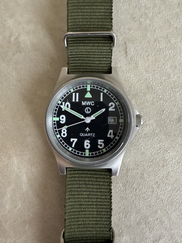 MWC G10 LM European Pattern Stainless Steel Military Watch - Not Running Fault Unknown