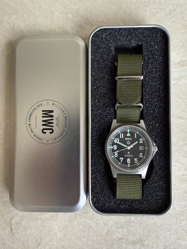 MWC G10 LM European Pattern Stainless Steel Military Watch - Not Running Fault Unknown