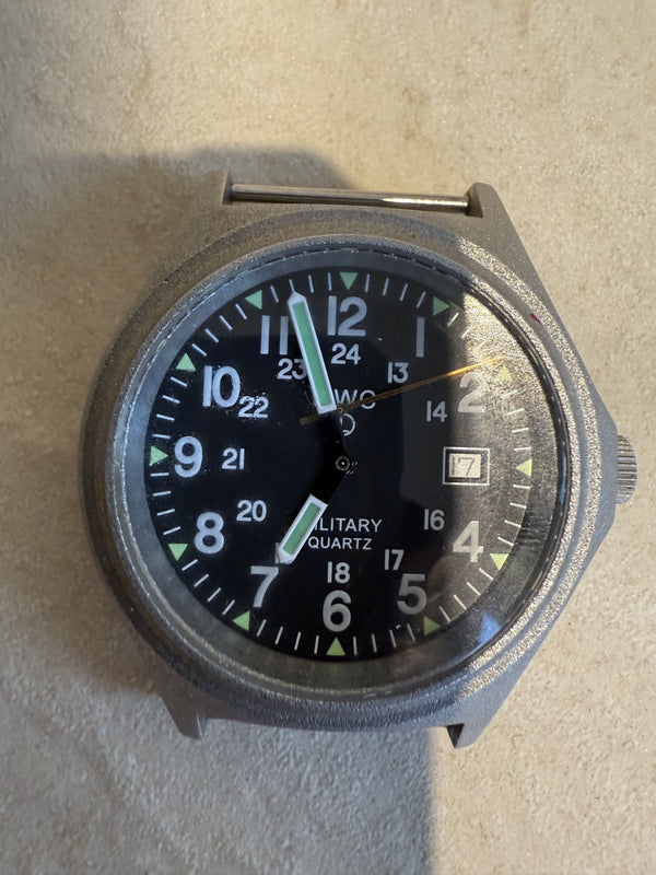 MWC G10BH PVD 12/24 50m Water Resistant Military Watch with Battery Hatch, Fixed Strap Bars - Hand Needs Resetting