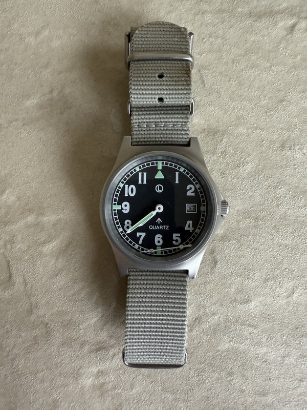 MWC G10 LM Stainless Steel Military Watch (Grey Strap) - Running but Second Hand Needs Resetting