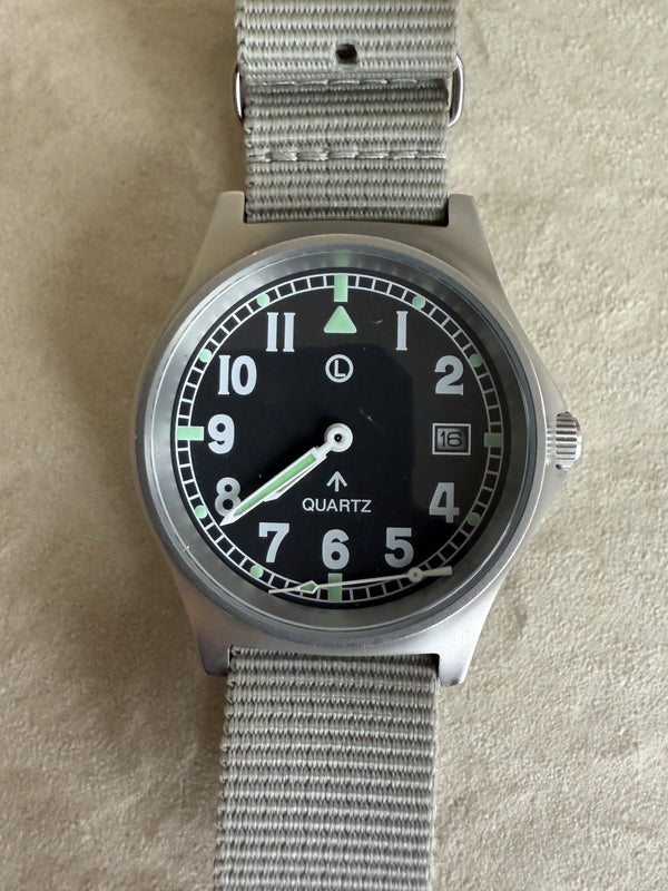 MWC G10 LM Stainless Steel Military Watch (Grey Strap) - Running but Second Hand Needs Resetting