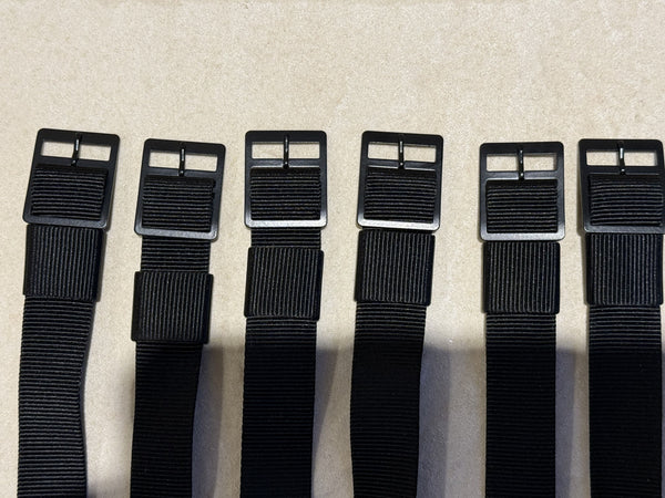 Clearance Bundle of 5 x 18mm Black US Pattern NATO Military Watch Straps as Pictured - Reduced to Under Half Price to Clear