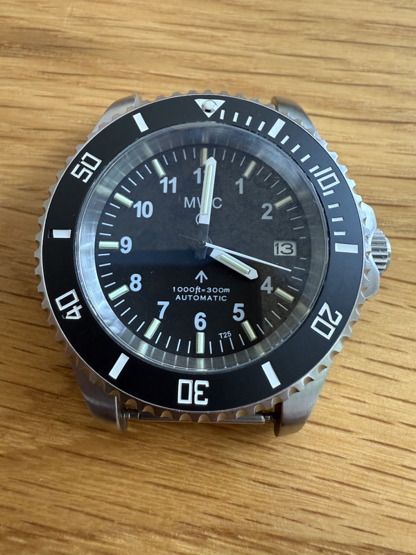 MWC 24 Jewel 300m Automatic Military Divers Watch with Tritium GTLS Illumination and Sapphire Crystal - Ex Demonstration Watch from the Fort Lauderdale Boat Show 2024