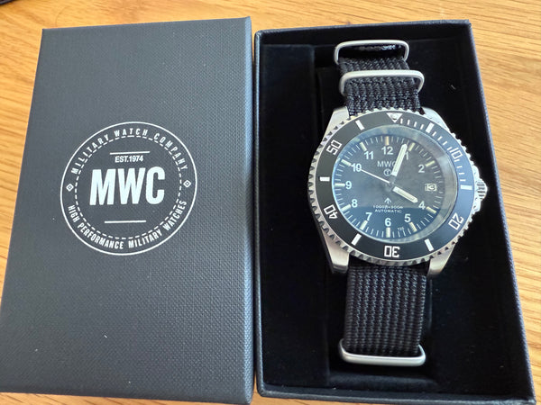 MWC 24 Jewel 300m Automatic Military Divers Watch with Tritium GTLS Illumination and Sapphire Crystal - Ex Demonstration Watch from the Fort Lauderdale Boat Show 2024