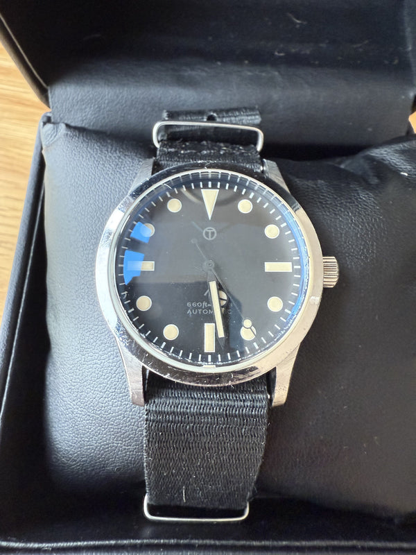 MWC Classic 1950s/1960s Pattern 25 Jewel Automatic Military Watch with 200m Water Resistance, Retro Luminous Paint, Sapphire Crystal - Needs Attention