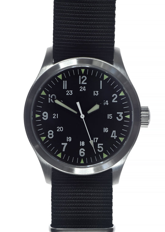 MWC Mk III Stainless Steel 1950's Pattern 100m Water Resistant Automatic Military Watch with Sapphire Crystal  - Ex Display Watch from the SPIE Security + Defence Show in Berlin (Item Location UK)