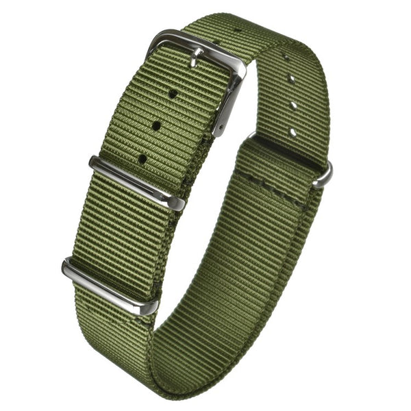 18mm Olive NATO Military Watch Strap