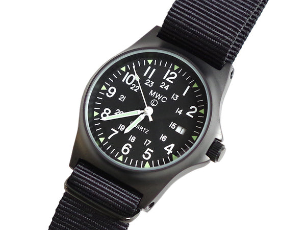 MWC G10LM 12/24 Cover Non Reflective Black PVD Military Watch