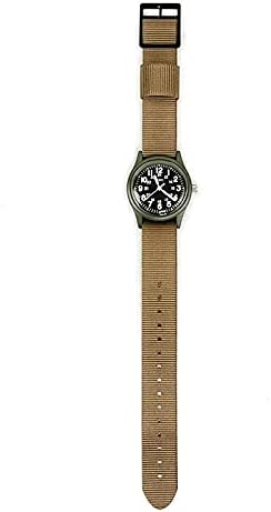 MWC Classic 1960s/70s Pattern Olive Vietnam Watch on Matching Khaki Webbing Strap