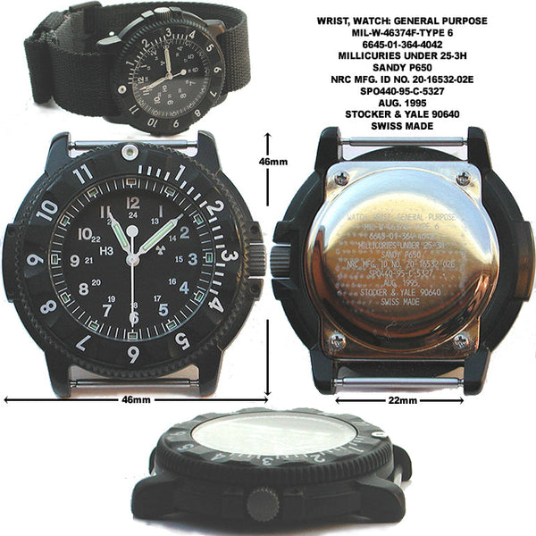 MWC P656 2025 Model PVD Tactical Series Watch with Day/Date, GTLS Tritium and Sapphire Crystal