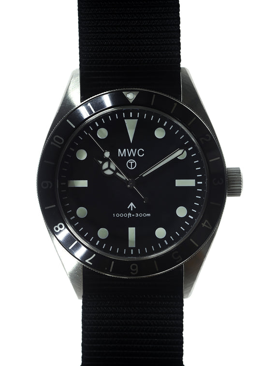 MWC Classic 1960s Pattern Divers Watch with Luminova Luminous Paint and a Hybrid Mechanical/Quartz Movement - Needs Attention as Described Below.