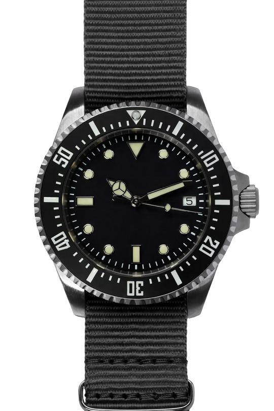 MWC Professional Military Diver 300m – Swiss Sellita SW200 Automatic with Sapphire Crystal, Ceramic Bezel & NATO Strap (Sterile Dial)