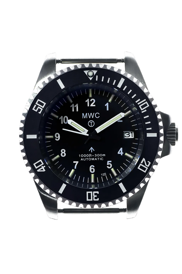 MWC 24 Jewel 300m Automatic Military Divers Watch with Tritium GTLS Illumination and Sapphire Crystal