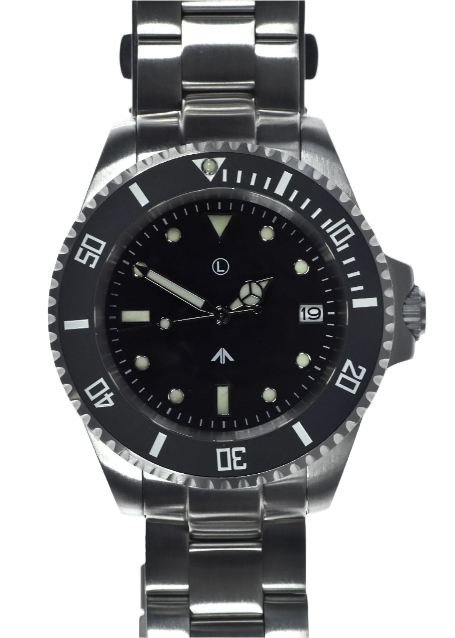 MWC 21 Jewel 300m Water Resistant Automatic Military Divers watch on Steel Bracelet with Sapphire Crystal and Ceramic Bezel