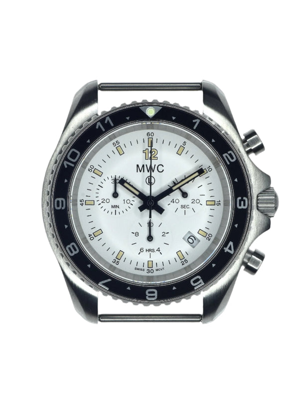MWC NATO Pattern Stainless Steel Military Pilots Chronograph with Sapphire Crystal and Swiss Ronda Movement - 12 Hour GMT Bezel
