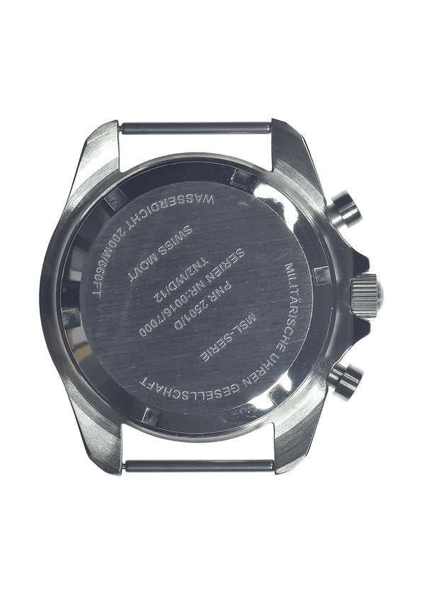 MWC NATO Pattern Stainless Steel Military Pilots Chronograph with Sapphire Crystal and Swiss Ronda Movement - 12 Hour GMT Bezel