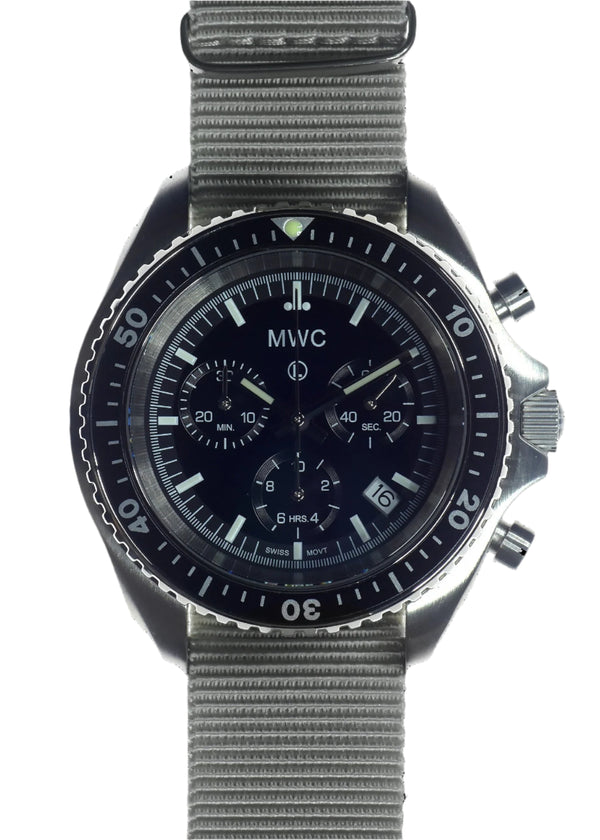 MWC NATO Pattern Stainless Steel Military Pilots Chronograph with Sapphire Crystal - Contract Sample Watch Reduced
