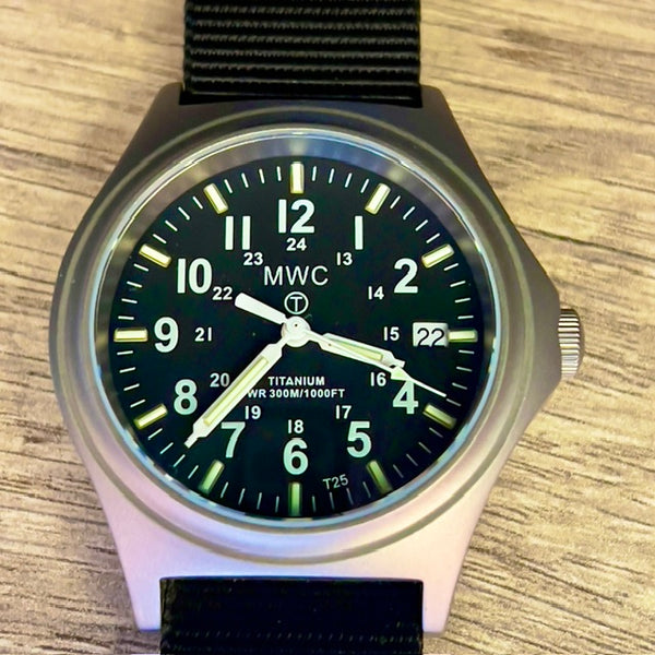 Titanium G10 Military Watch with 300m Water Resistance, Sapphire Crystal, 10 Year Battery Life and GTLS Tritium Illumination - Ex Display Watch from the 2025 Shot Show Half Normal Price to Clear - Location EU
