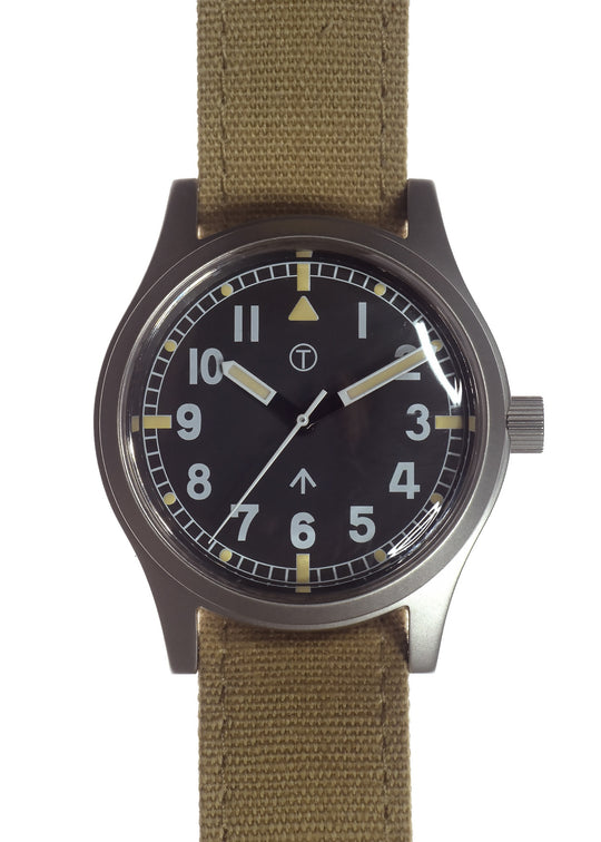MWC 1940s to 1960s Pattern General Service Watch with Sterile Dial and 24 Jewel Automatic Movement (Retro Cream Dial Variant) - Ex Display from the 2025 International Armoured Vehicles Show - Reduced to Under Half Price