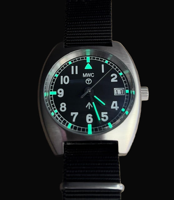 MWC W10 1970's Pattern 24 Jewel Automatic Military Watch with 100m Water Resistance - Ex Display Watch from the IWA Show Half Price
