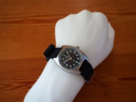 MWC W10 1970's Pattern 24 Jewel Automatic Military Watch with 100m Water Resistance - Ex Display Watch from the IWA Show Half Price