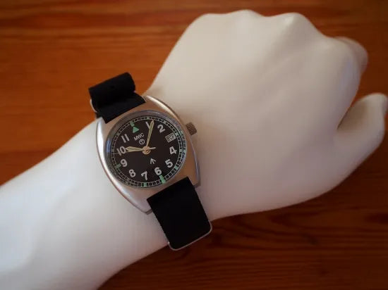 MWC W10 1970's Pattern 24 Jewel Automatic Military Watch with 100m Water Resistance - Ex Display Watch from the IWA Show Half Price