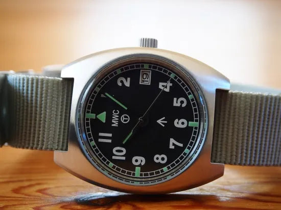 MWC W10 1970's Pattern 24 Jewel Automatic Military Watch with 100m Water Resistance - Ex Display Watch from the IWA Show Half Price