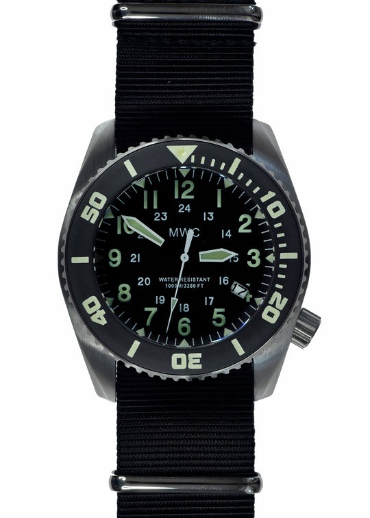 MWC "Depthmaster" 100atm / 3,280ft / 1000m Water Resistant Military Divers Watch in Stainless Steel Case with Helium Valve (Quartz) - Ex Display Watch from the FEINDEF International Defense Exhibition Madrid Spain