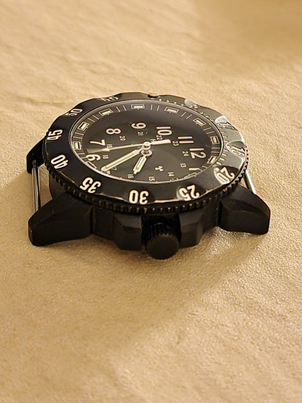 MWC P656 Titanium Tactical Series Watch with GTLS Tritium, 24 Jewel Automatic Movement and Sapphire Crystal (Date Version) - Running Fine but Needs Adjustment to Hand Setting